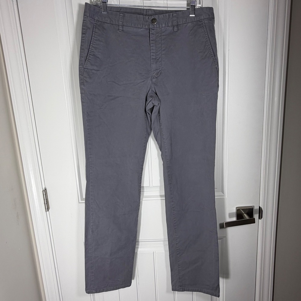 Bonobos Men's 34x34 Gray Straight Fit Chino Pants Stretch Casual Dress Pants